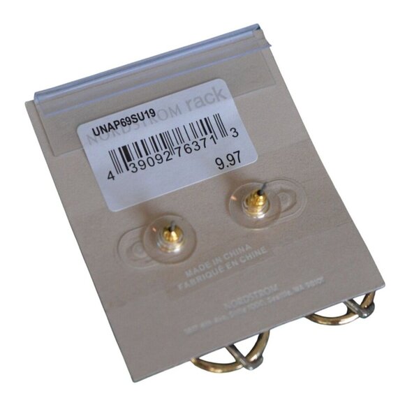 14th & Union Gold Silver Tone Geometric Drop Earrings - Picture 4 of 5